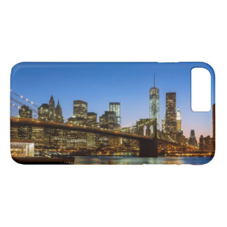 Funda Para iPhone 8 Plus/7 Plus Puente de Manhattan y de Brooklyn en la oscuridad