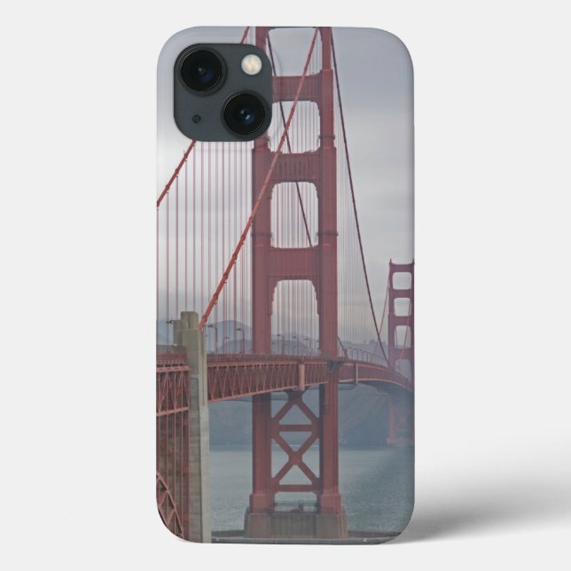 Funda De Case-Mate Para iPhone Puente dorado en la niebla. (Reverso)