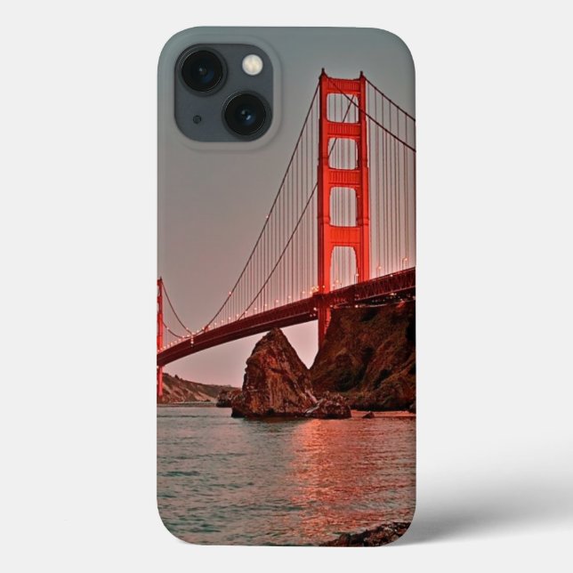 Funda De Case-Mate Para iPhone Puente Golden Gate al sol abajo (Reverso)