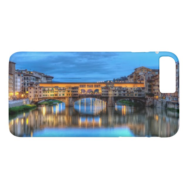 Funda De Case-Mate Para iPhone Puente Ponte vecchio en Florencia, Italia (Reverso (horizontal))