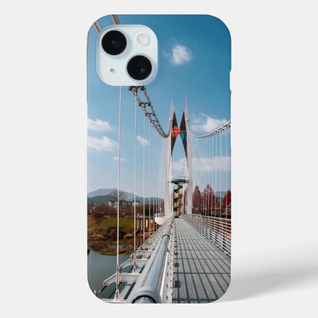 Funda De Case-Mate Para iPhone puente y nubes (Reverso )