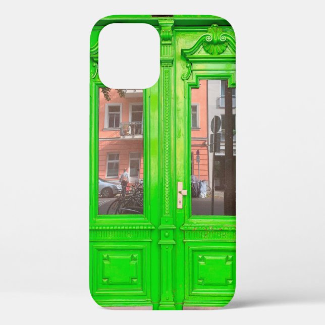 FUNDA DE Case-Mate PARA iPhone PUERTA DE CRISTAL DE MADERA VERDE (Reverso )
