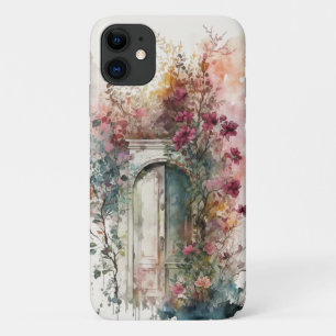 Funda Para iPhone 11 Puerta de madera escondida jardín secreto color de