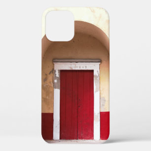 FUNDA PARA iPhone 12 PUERTA DE MADERA ROJA