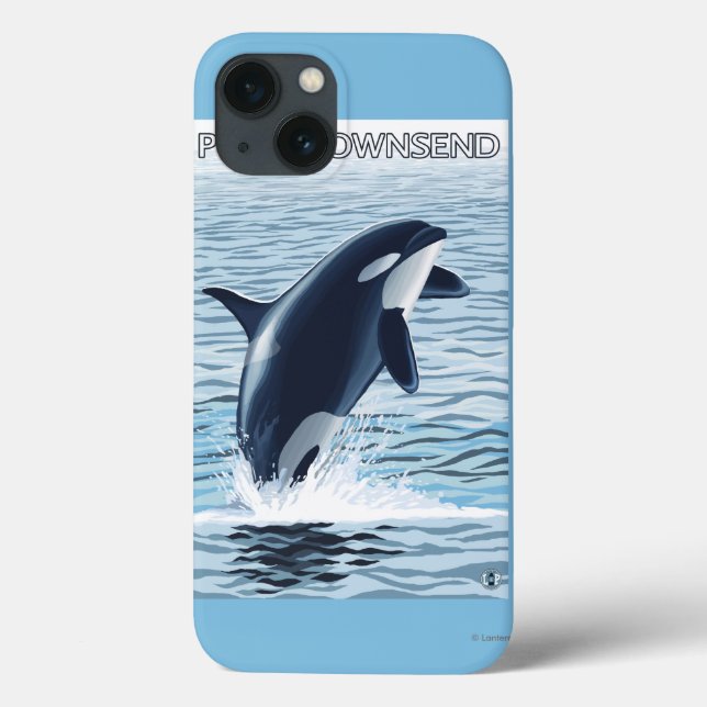 Funda De Case-Mate Para iPhone Puerto Townsend, salto de WashingtonOrca (Reverso)