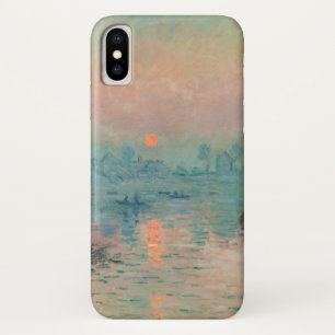 Funda Para iPhone X Puesta de sol de Monet en el Sena Impresionismo de