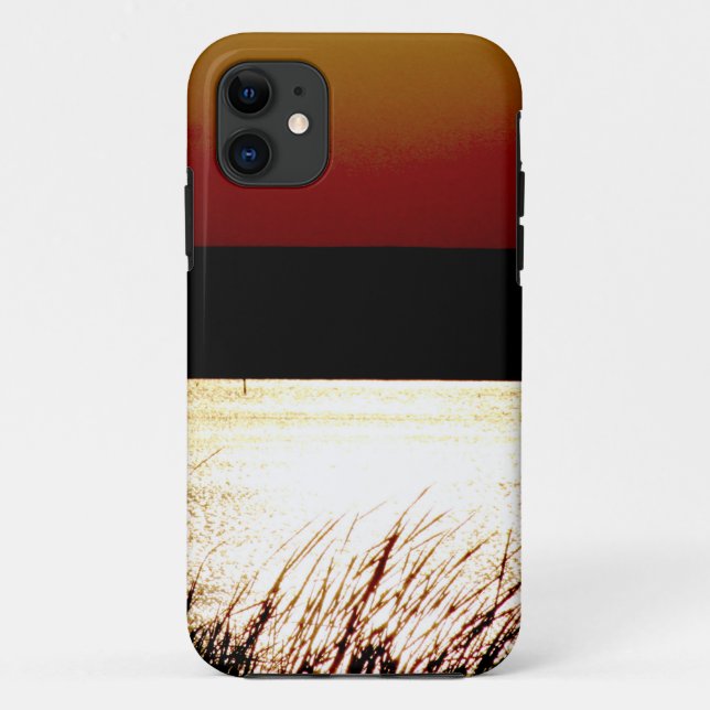Funda De Case-Mate Para iPhone Puesta de sol en el lago (Reverso)