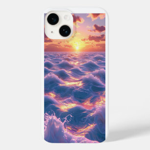 Funda Para iPhone 14 De Case-Mate Puesta de sol en el océano con olas reflectantes v
