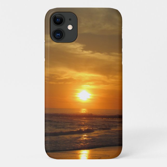 Funda De Case-Mate Para iPhone puesta de sol en la playa (Reverso)