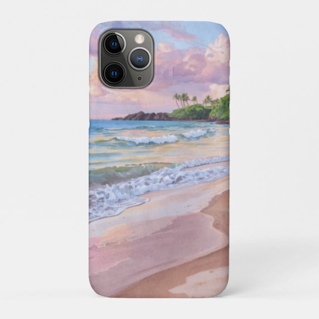 Funda De Case-Mate Para iPhone Puesta de sol rosa Hawaii (Reverso)