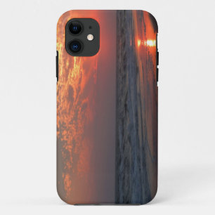 Funda Para iPhone 11 Puesta del sol del océano - isla del roble, NC