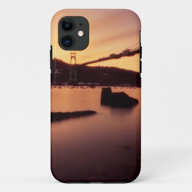 Funda De Case-Mate Para iPhone Puesta del sol del puente de St Johns (Reverso)