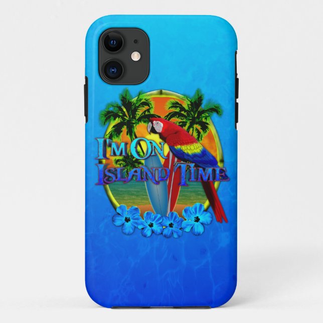 Funda De Case-Mate Para iPhone Puesta del sol del tiempo de la isla (Reverso)