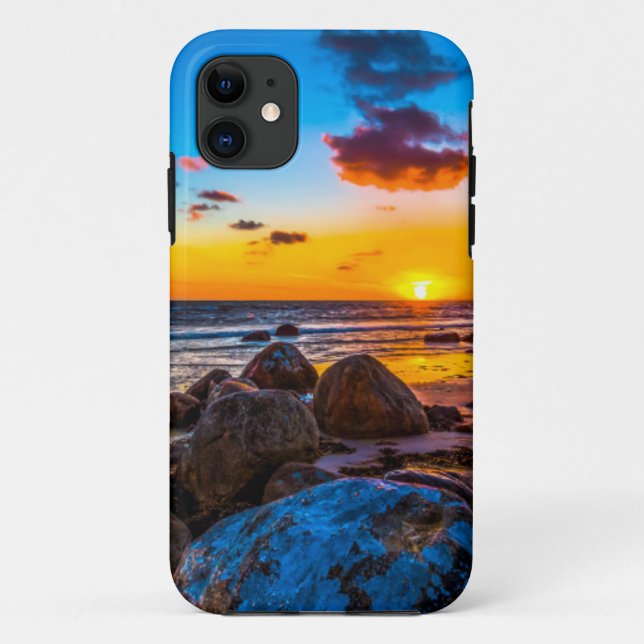 Funda De Case-Mate Para iPhone Puesta del sol en el mar (Reverso)