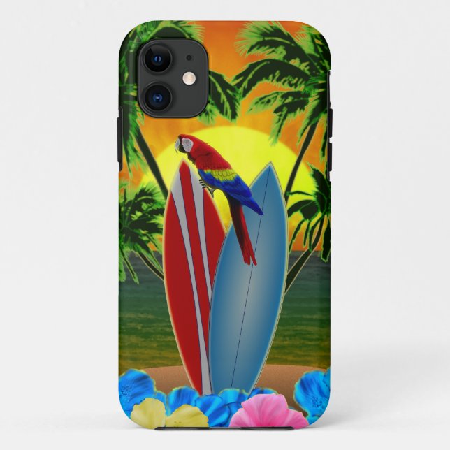 Funda De Case-Mate Para iPhone Puesta del sol tropical (Reverso)