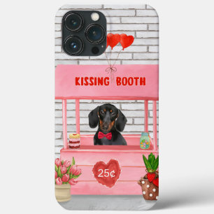 Funda Para iPhone 13 Pro Max Puesto de besos de perro Dachshund para el Día de