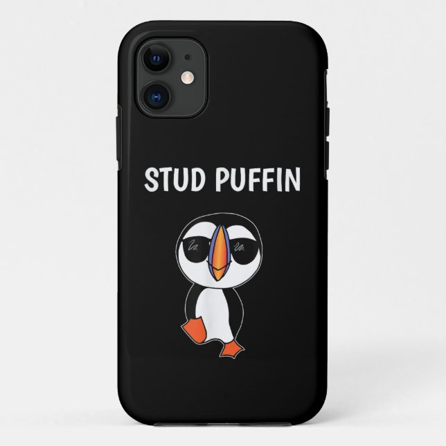 Funda De Case-Mate Para iPhone Puffin Semental Pájaro Divertido (Reverso)
