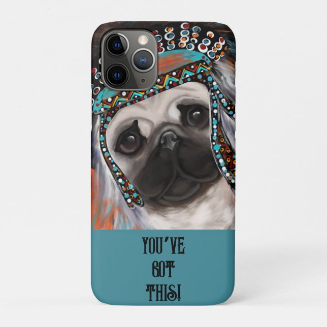 Funda De Case-Mate Para iPhone Pug (Reverso)