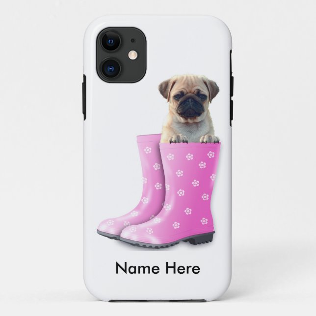 Funda De Case-Mate Para iPhone Pug (Reverso)