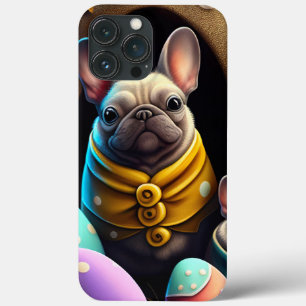 Funda Para iPhone 13 Pro Max Pug Adorable con Huevos de Pascua Festividad y Cut