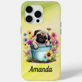 Funda Para iPhone 15 Pro Max Pug En Un Pail