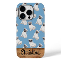 Pug Nombre personalizado Estuche de teléfono