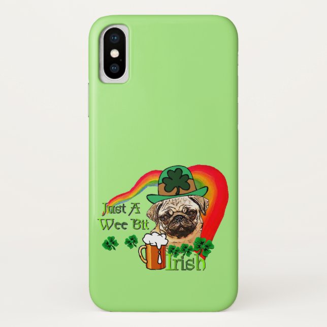 Funda De Case-Mate Para iPhone Pug St Patricks (Reverso)
