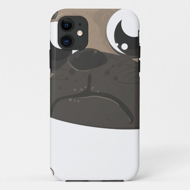 Funda De Case-Mate Para iPhone Pug y café (Reverso)