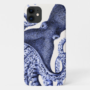Funda Para iPhone 11 Pulpo azul horizontal