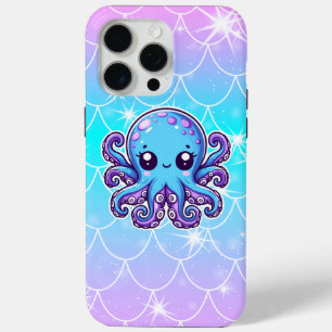 Funda Para iPhone 15 Pro Max Pulpo azul lindo