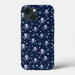 Funda Para iPhone 13 Mini Pulpo bajo el mar patrón infantil