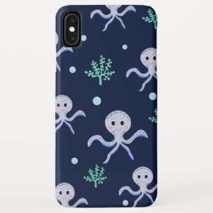 Funda Para iPhone XS Max Pulpo bajo el mar patrón infantil