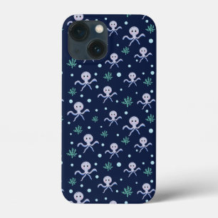 Funda Para iPhone 13 Mini Pulpo bajo el mar patrón infantil