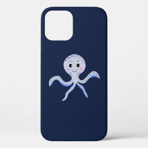 Funda Para iPhone 12 Pulpo bajo el mar patrón infantil