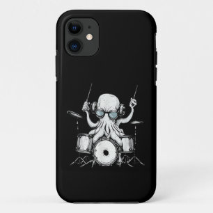 Funda Para iPhone 11 Pulpo tocando la batería Toca la batería Baterista