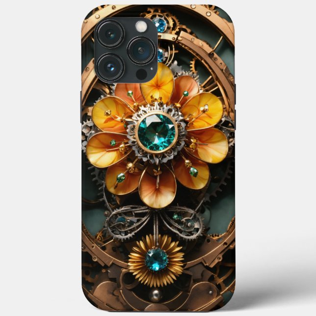 Funda De Case-Mate Para iPhone punk de vapor mecánico metalizado multicapa comple (Reverso )