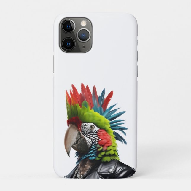 Funda De Case-Mate Para iPhone Punk Parrot (Reverso)
