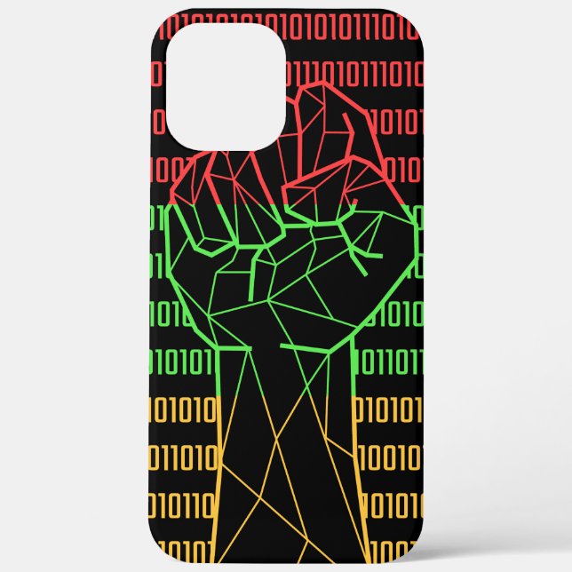 Funda De Case-Mate Para iPhone Puño del Poder Negro de BLM para Geeks (Reverso )