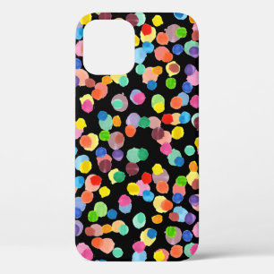 Funda Para iPhone 12 Punto de Polka acuarela, fondo de Pascua.