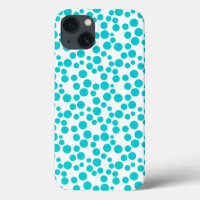 Punto de polka azul
