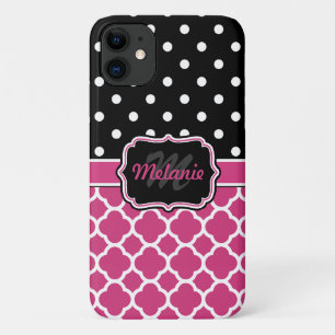 Funda Para iPhone 11 Punto de Polka de latencia de cuarzo monogramado
