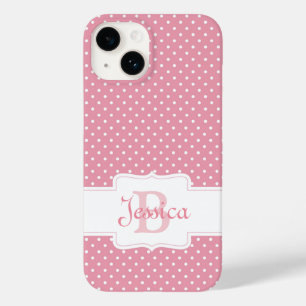 Funda Para iPhone 14 De Case-Mate Punto de polka rosa personalizado