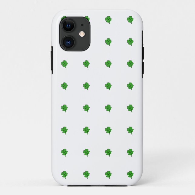 Funda De Case-Mate Para iPhone Punto de polka shamrock (Reverso)