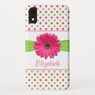 title_seo2 Punto Gerbera Daisy de Polka Verde Rosa