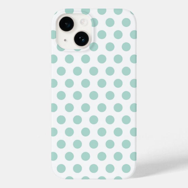 Funda De Case-Mate Para iPhone Punto Mint Polka (Reverso )