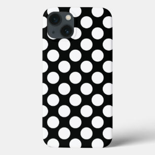 Funda Para iPhone 13 Punto Polka (blanco y negro) Cualquier Personaliza