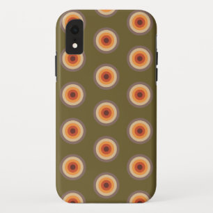 Funda Para iPhone XR Punto Polka - Marrón verde Naranja rojo