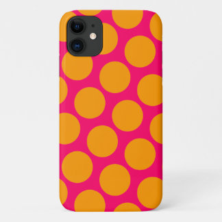 Funda Para iPhone 11 Punto Polka naranja