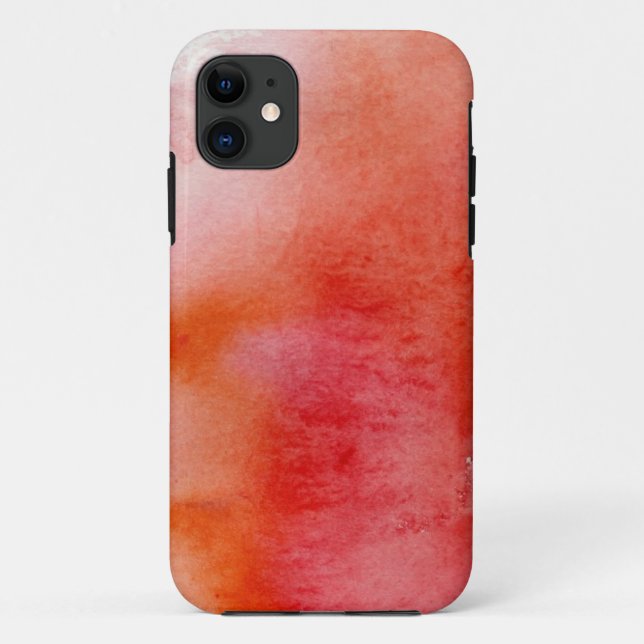 Funda De Case-Mate Para iPhone Punto rojo, pintado a mano abstracto de la (Reverso)