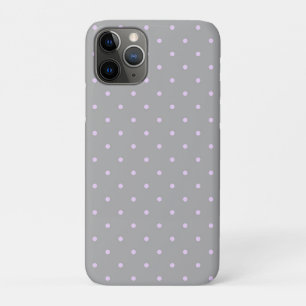 Funda Para iPhone 11 Pro Punto rosa fondo gris elegante lunares punteado